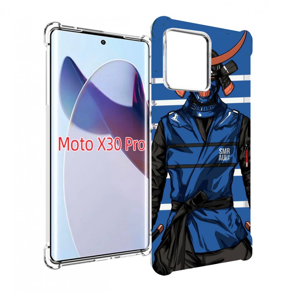 

Чехол MyPads самурай в синей форме для Motorola Moto X30 Pro, Прозрачный, Tocco