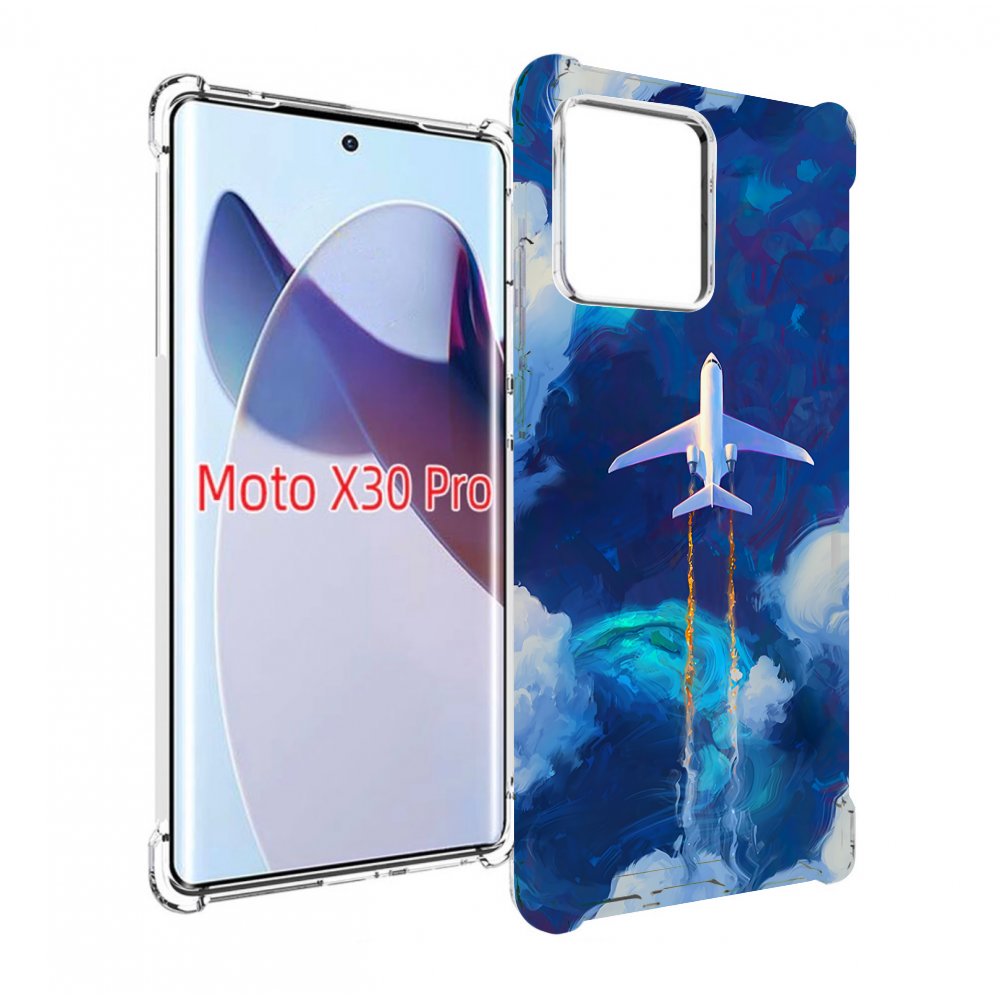 

Чехол MyPads самолет-в-небе-рисунок для Motorola Moto X30 Pro, Прозрачный, Tocco
