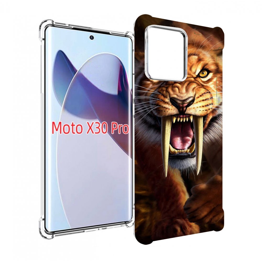 

Чехол MyPads саблезубый злой тигр для Motorola Moto X30 Pro, Прозрачный, Tocco
