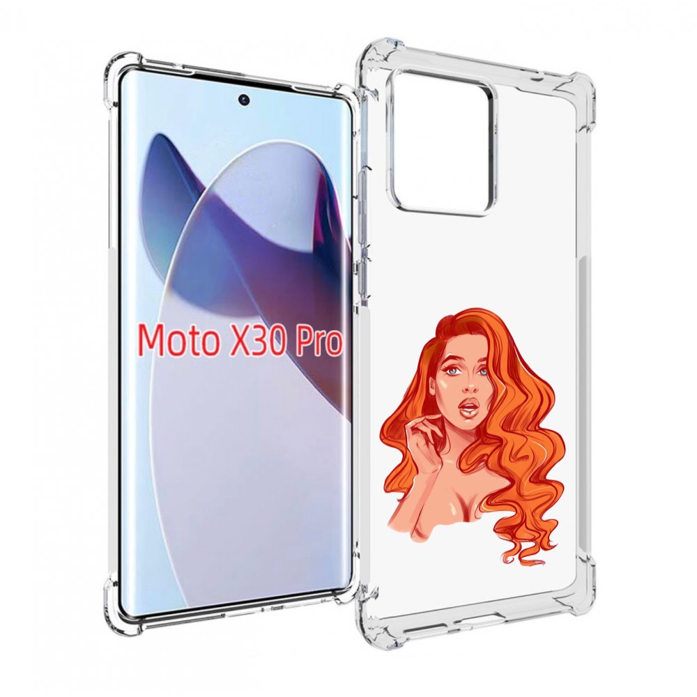 

Чехол MyPads рыжая-девушка-модельной-внешности женский для Motorola Moto X30 Pro, Прозрачный, Tocco