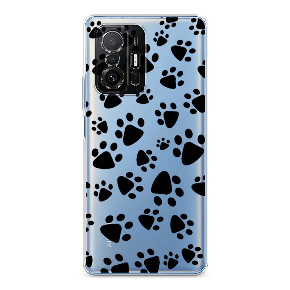 

Чехол Awog на Xiaomi Mi 11T/11T Pro "Лапки черные", Разноцветный, 311250-2
