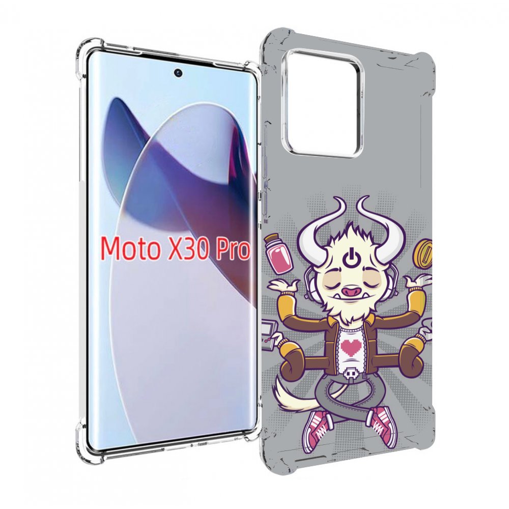 

Чехол MyPads рогатый любитель поиграть для Motorola Moto X30 Pro, Прозрачный, Tocco