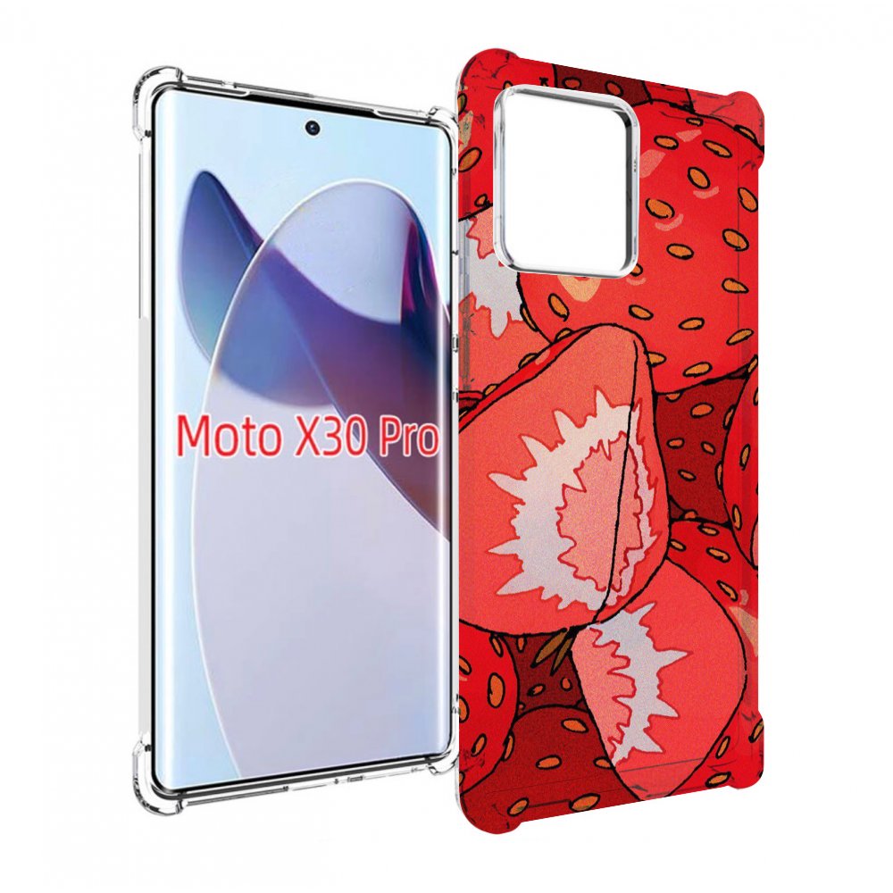 

Чехол MyPads рисованная-клубника для Motorola Moto X30 Pro, Прозрачный, Tocco