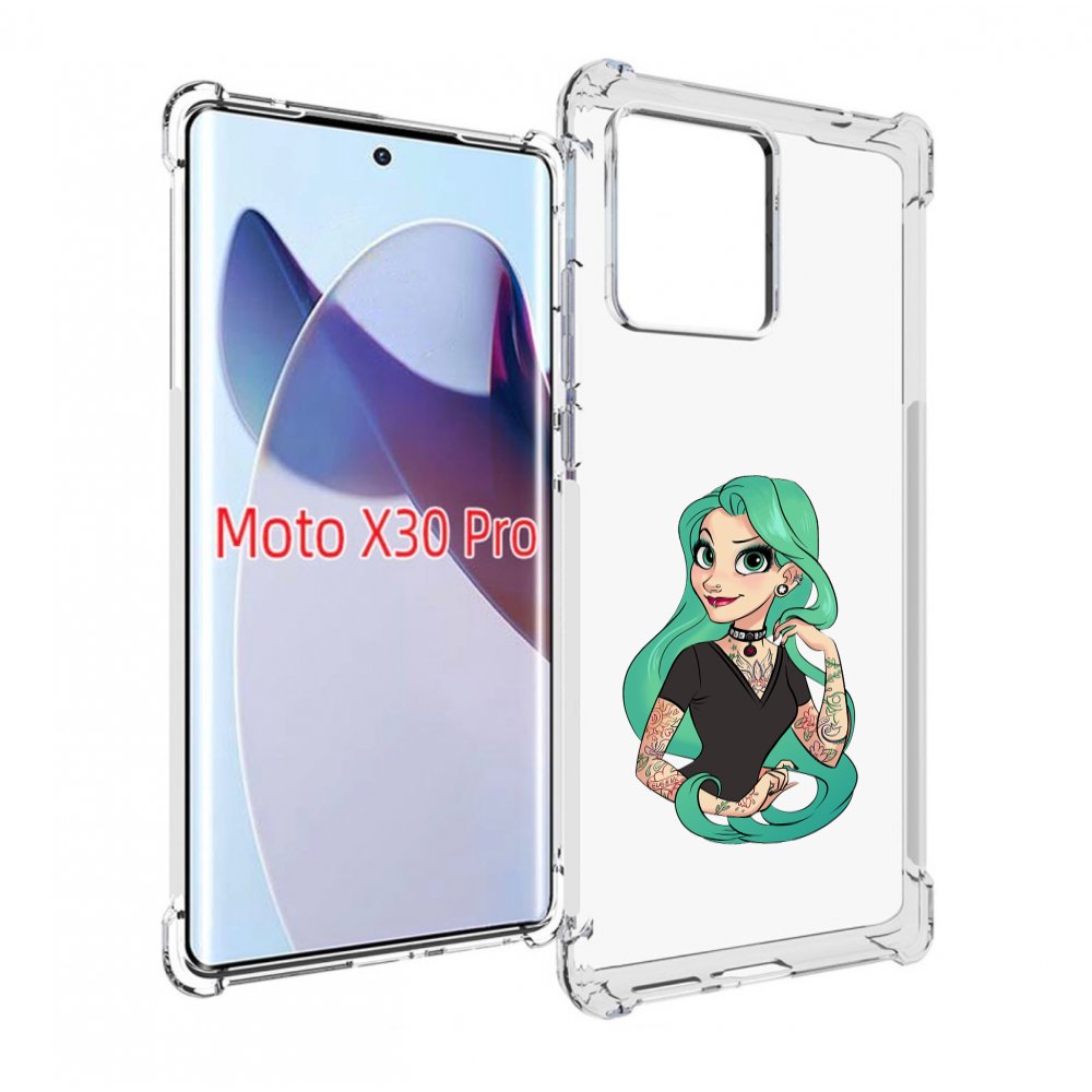 

Чехол MyPads рапунцель-в-тату женский для Motorola Moto X30 Pro, Прозрачный, Tocco