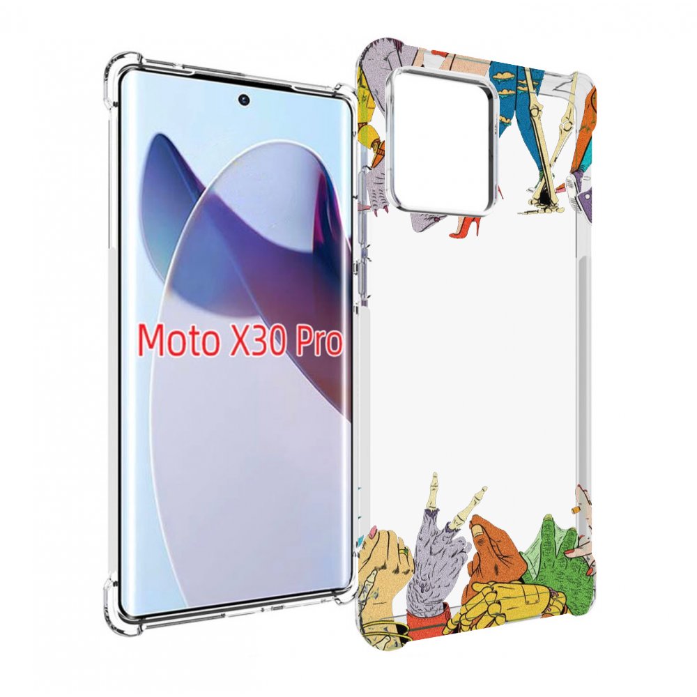 

Чехол MyPads разные персонажи пальчики для Motorola Moto X30 Pro, Прозрачный, Tocco