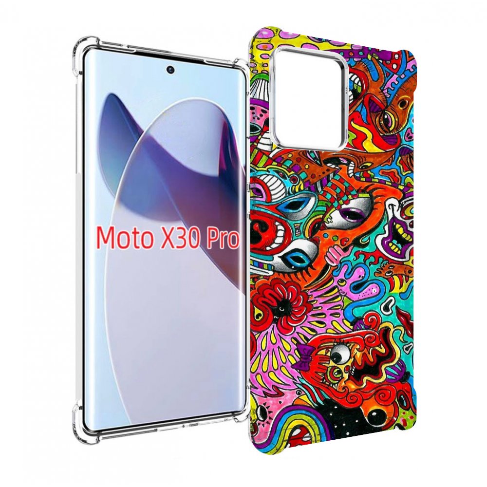 

Чехол MyPads разные абстракции яркие для Motorola Moto X30 Pro, Прозрачный, Tocco