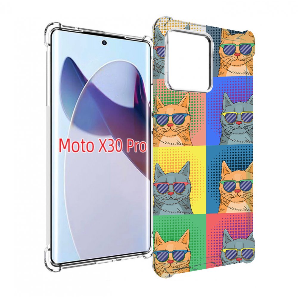 

Чехол MyPads разноцветные-коты для Motorola Moto X30 Pro, Прозрачный, Tocco