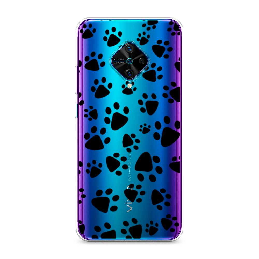 

Чехол Awog на Vivo Y9s "Лапки черные", Разноцветный, 262450-2