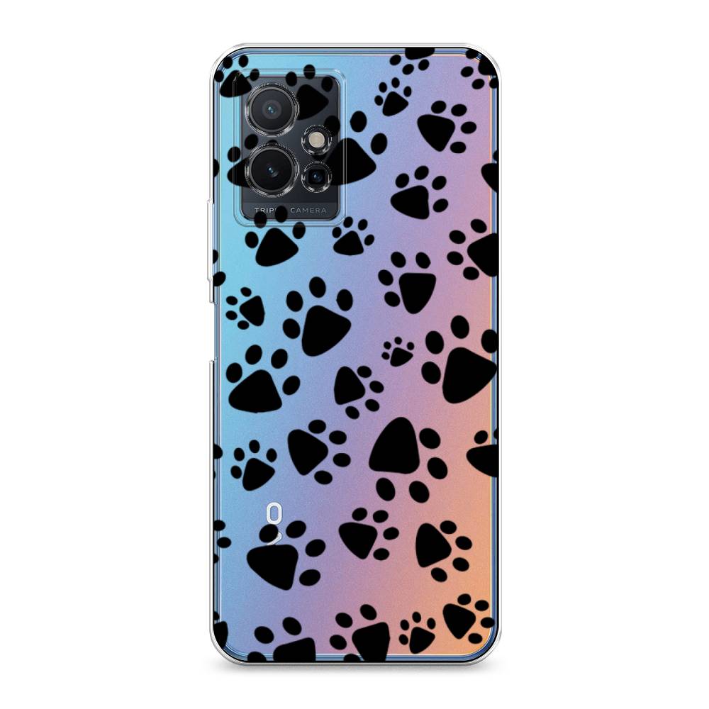 

Чехол Awog на Vivo Y75 5G "Лапки черные", Разноцветный, 266250-2