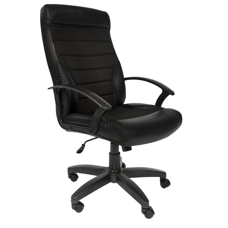 фото Кресло vt_echair-639 tpu ткань/к/з черный/черный, пластик easy chair