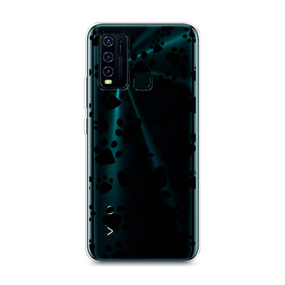 

Чехол Awog на Vivo Y30/Y50 "Лапки черные", Разноцветный, 263150-2