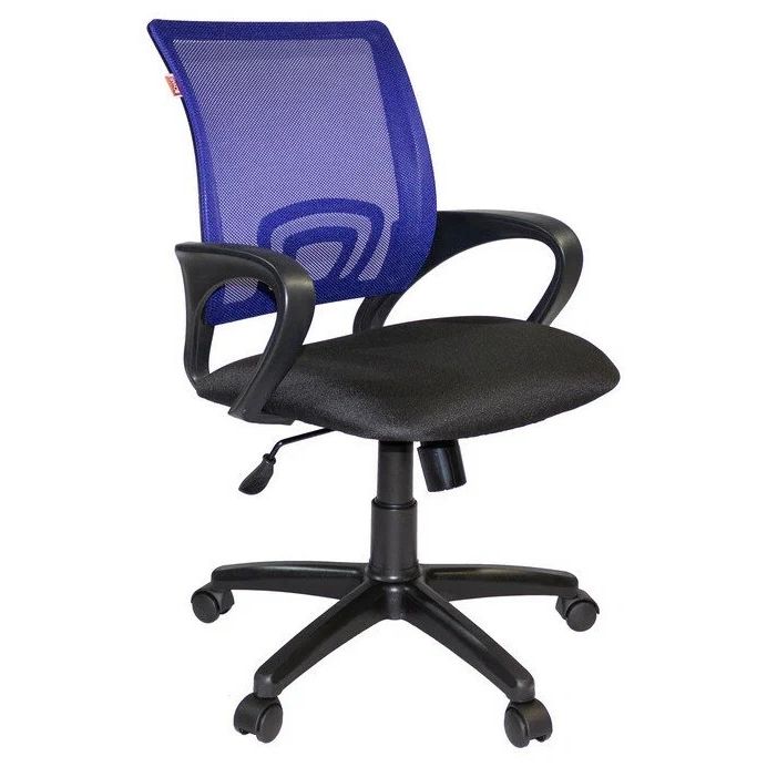 Кресло VT_EChair-304 TC Net ткань черн/сетка синий, хром