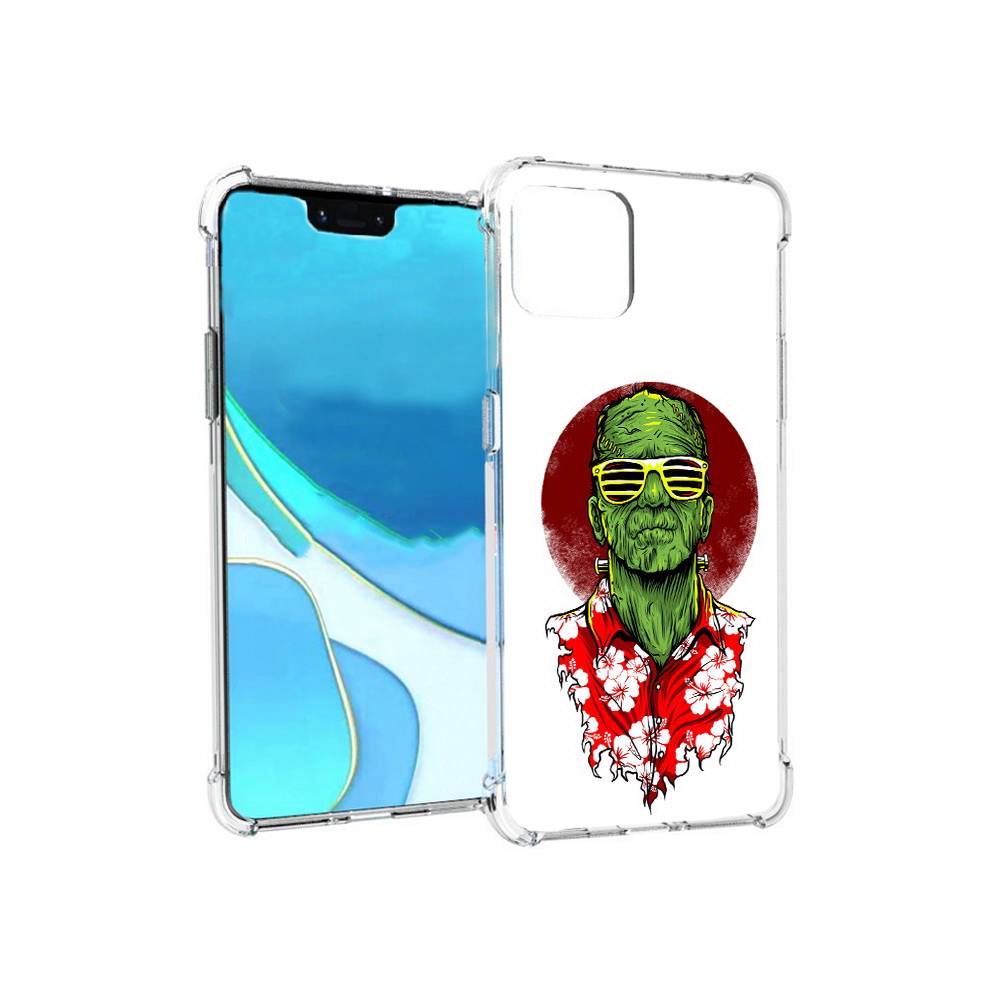 

Чехол MyPads Tocco для Google Pixel 4 XL крутой зеленый мужчина в очках, Прозрачный, Tocco