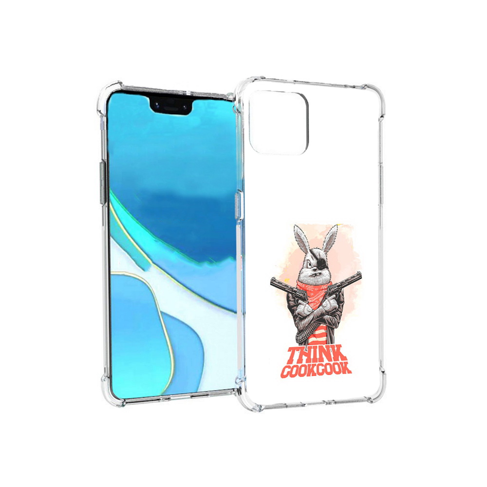 

Чехол MyPads Tocco для Google Pixel 4 XL кролик пират, Прозрачный, Tocco