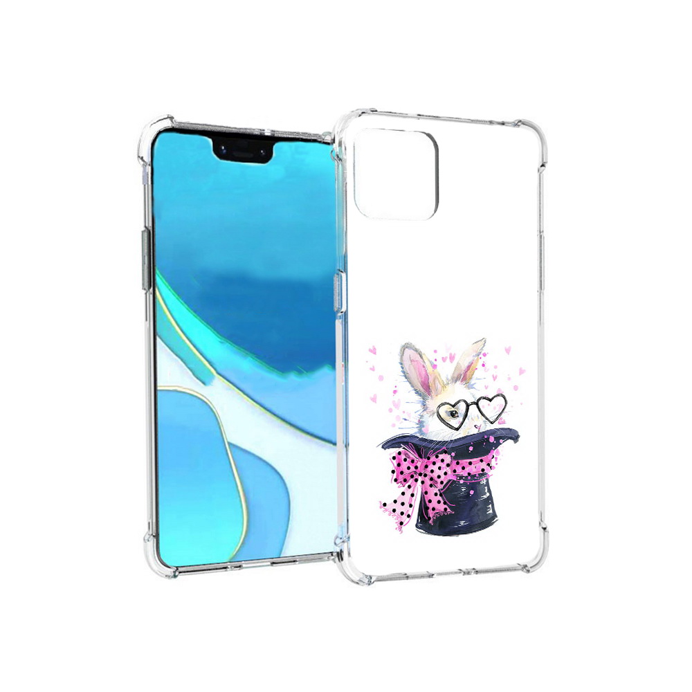 

Чехол MyPads Tocco для Google Pixel 4 XL кролик в шляпе, Прозрачный, Tocco