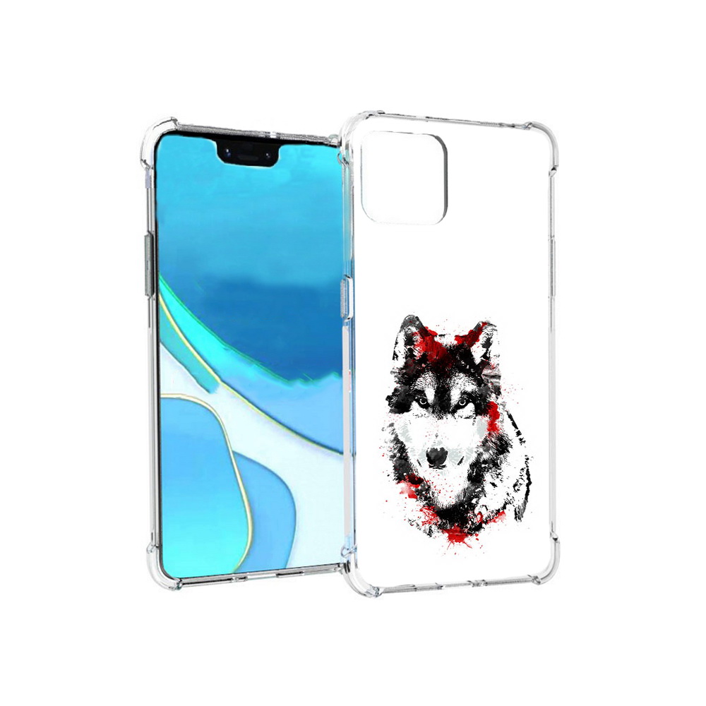 

Чехол MyPads Tocco для Google Pixel 4 XL кровавый волк, Прозрачный, Tocco