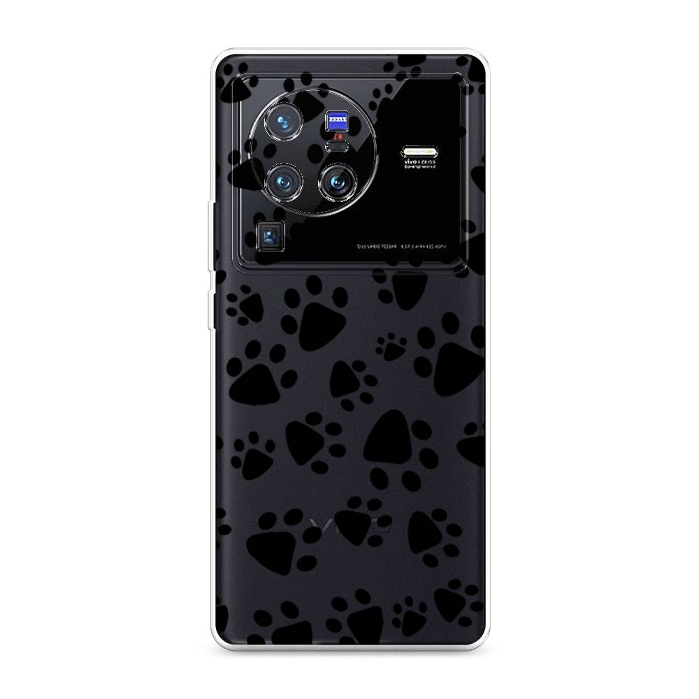 

Чехол Awog на Vivo X80 Pro "Лапки черные", Разноцветный, 266650-2
