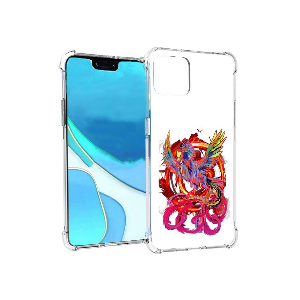 

Чехол MyPads Tocco для Google Pixel 4 XL красочный феникс, Прозрачный, Tocco