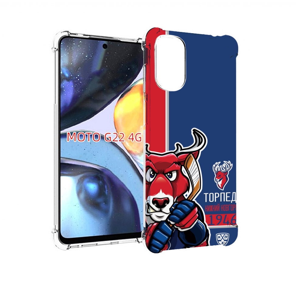 

Чехол MyPads хк торпедо нижнии новгород мужской для Motorola Moto G22 4G, Прозрачный, Tocco