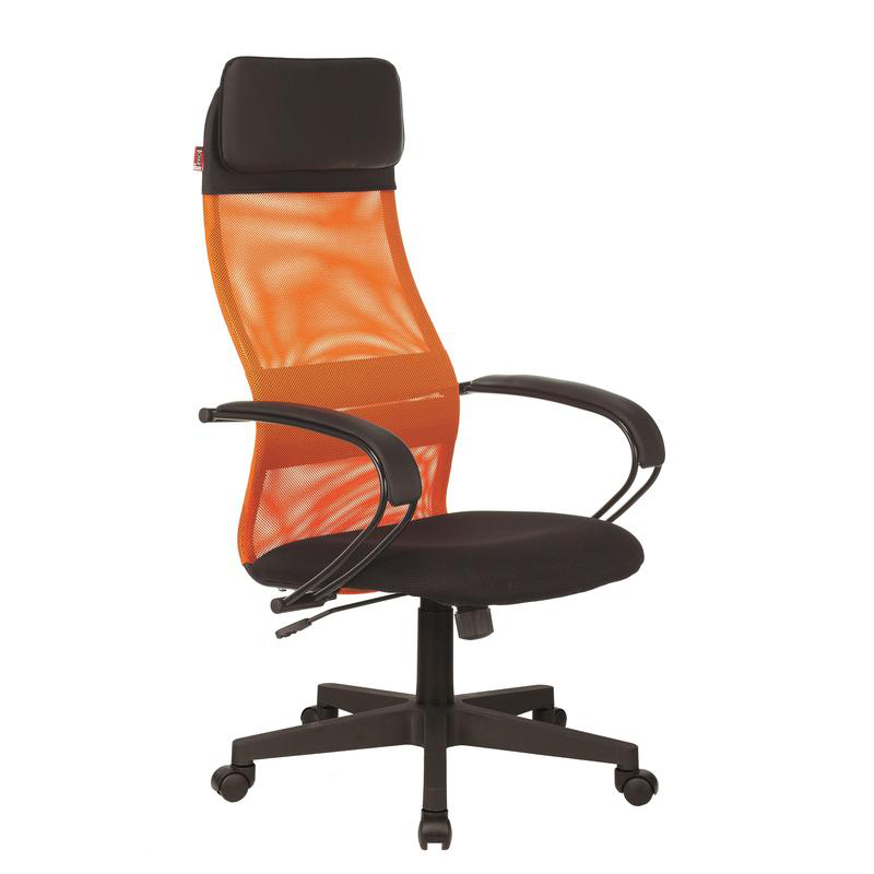 Кресло VB_EChair-655 TTW_OR сетка/ткань оранжевый, пластик