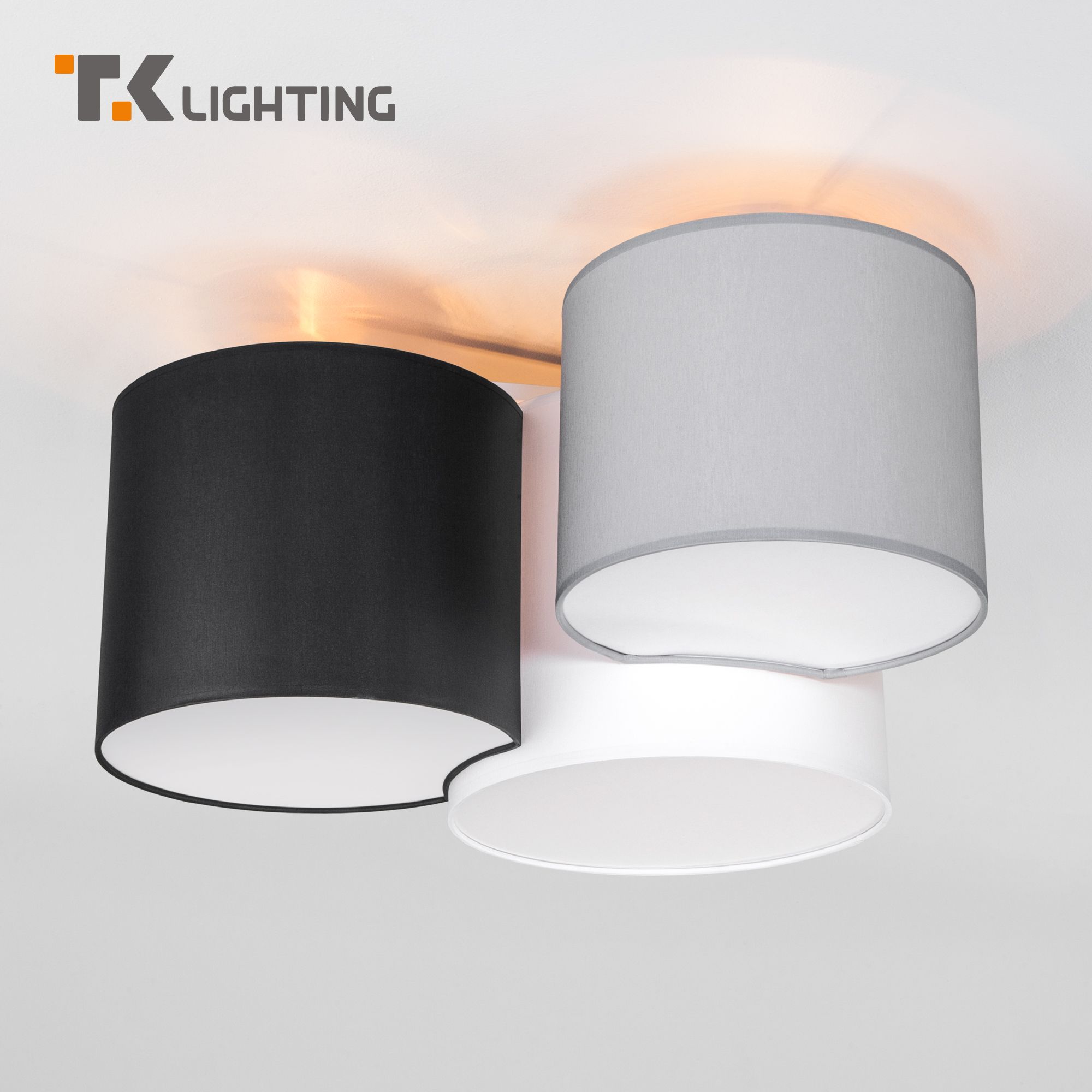 Потолочный светильник с 3 плафонами TK Lighting 4183 Mona Colour белый/графит/серый  E27