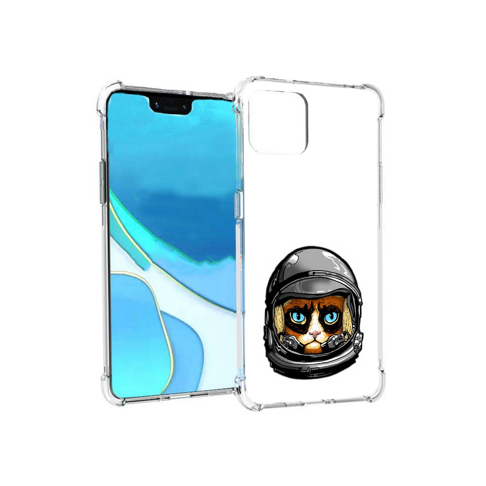 

Чехол MyPads Tocco для Google Pixel 4 XL кот космонавт, Прозрачный, Tocco