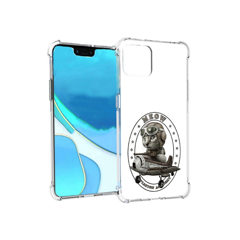 

Чехол MyPads Tocco для Google Pixel 4 XL кот в самолете, Прозрачный, Tocco