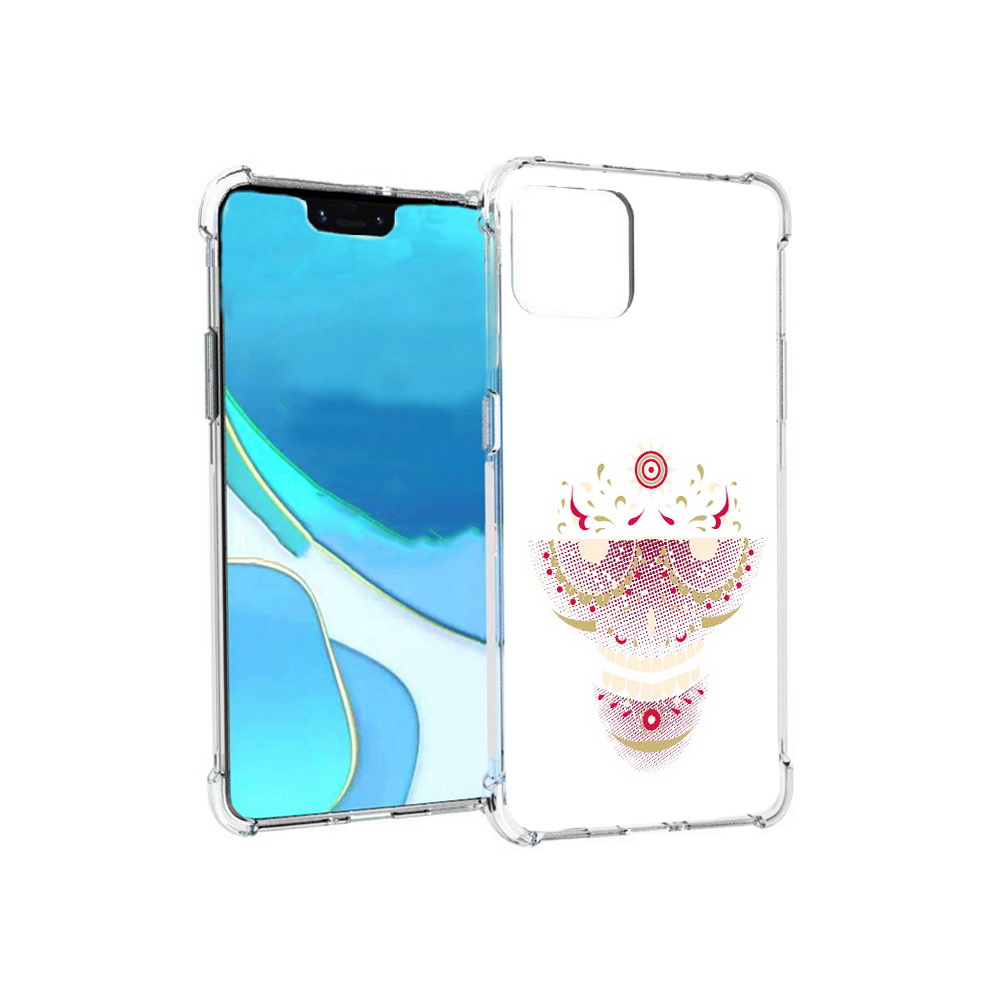 

Чехол MyPads Tocco для Google Pixel 4 XL карнавальный скелет абстракция, Прозрачный, Tocco