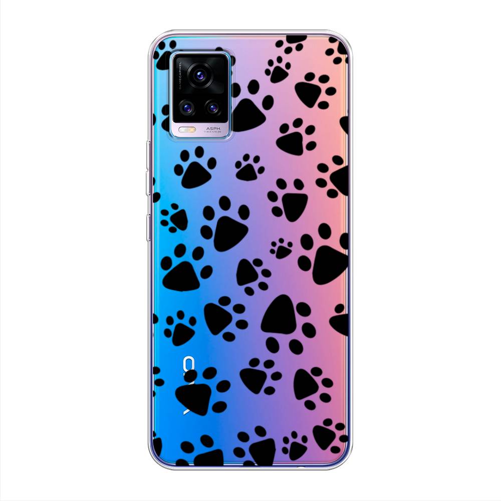 

Чехол Awog на Vivo V20 "Лапки черные", Разноцветный, 263350-2