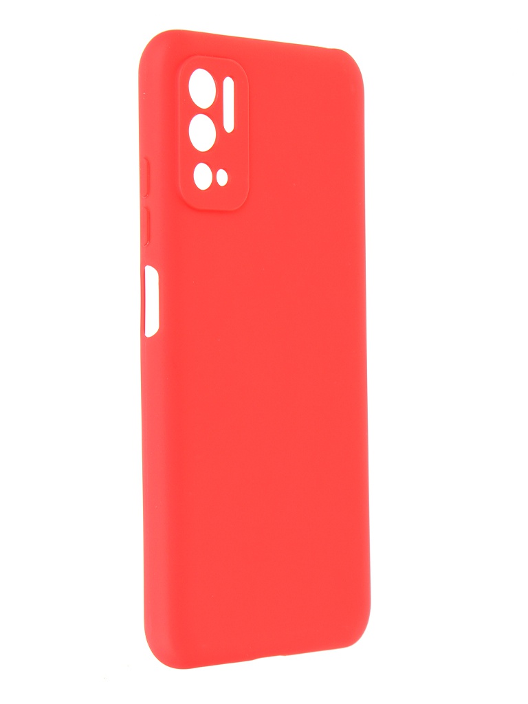 фото Чехол alwio для xiaomi poco m3 pro soft touch silicone red astxpm3prd