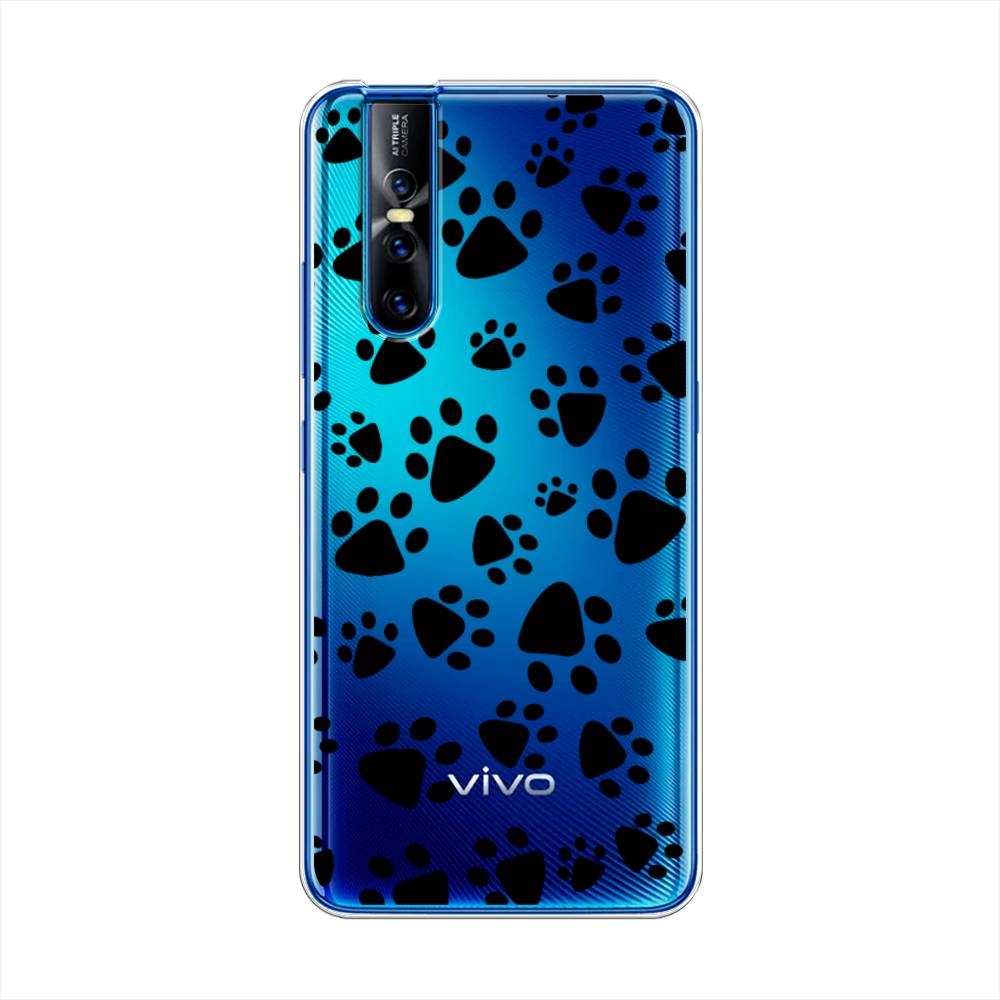 

Чехол Awog на Vivo V15 Pro "Лапки черные", Разноцветный, 261150-2