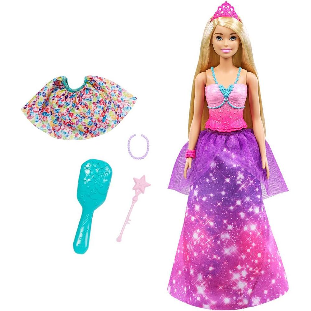 Кукла 2-в-1 Mattel Barbie Принцесса GTF92 кукла mattel barbie gbk18 barbie x crayola фруктовый сюрприз блондинка