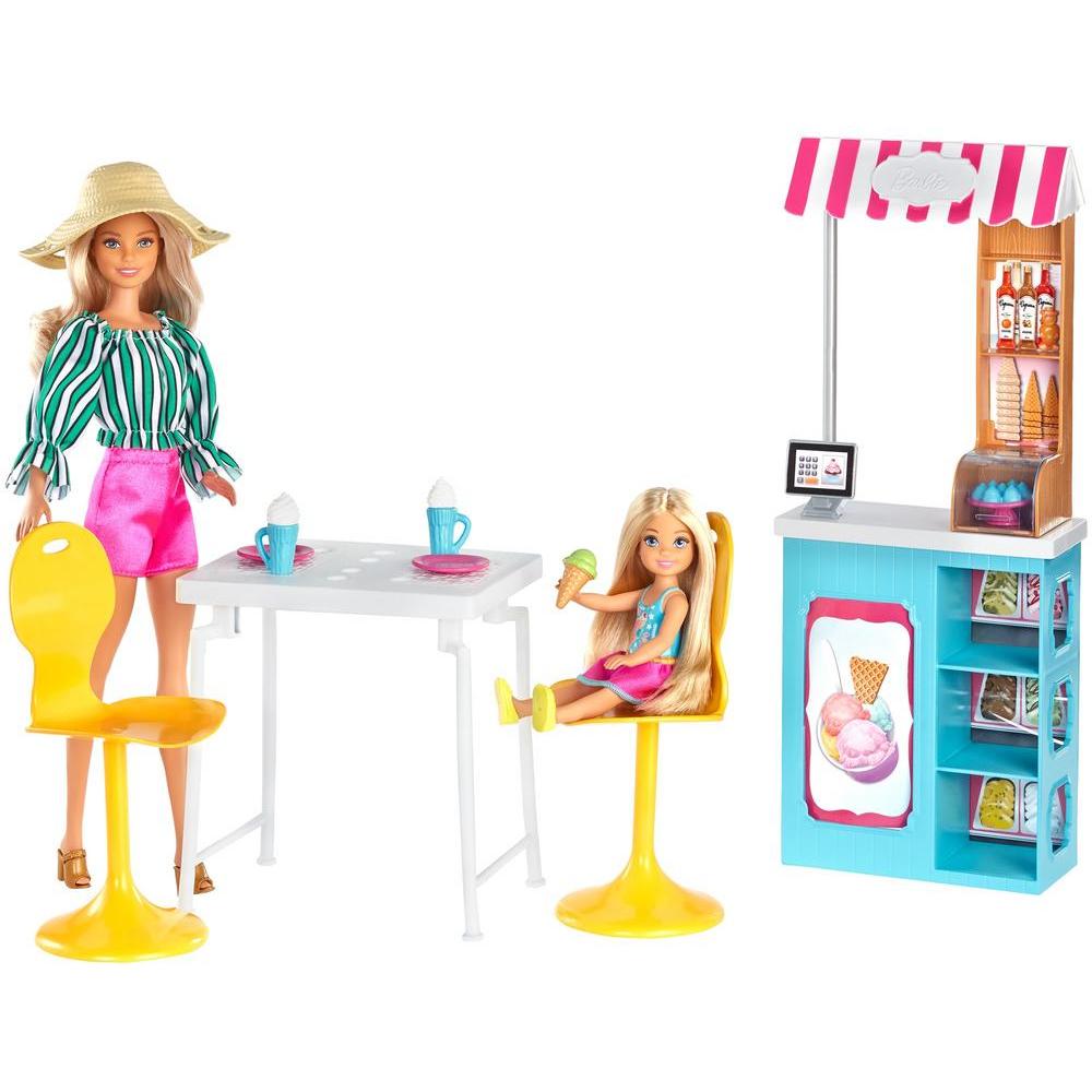 фото Игровой набор кукла mattel barbie магазин кафе мороженое с куклой барби и челси gbk87