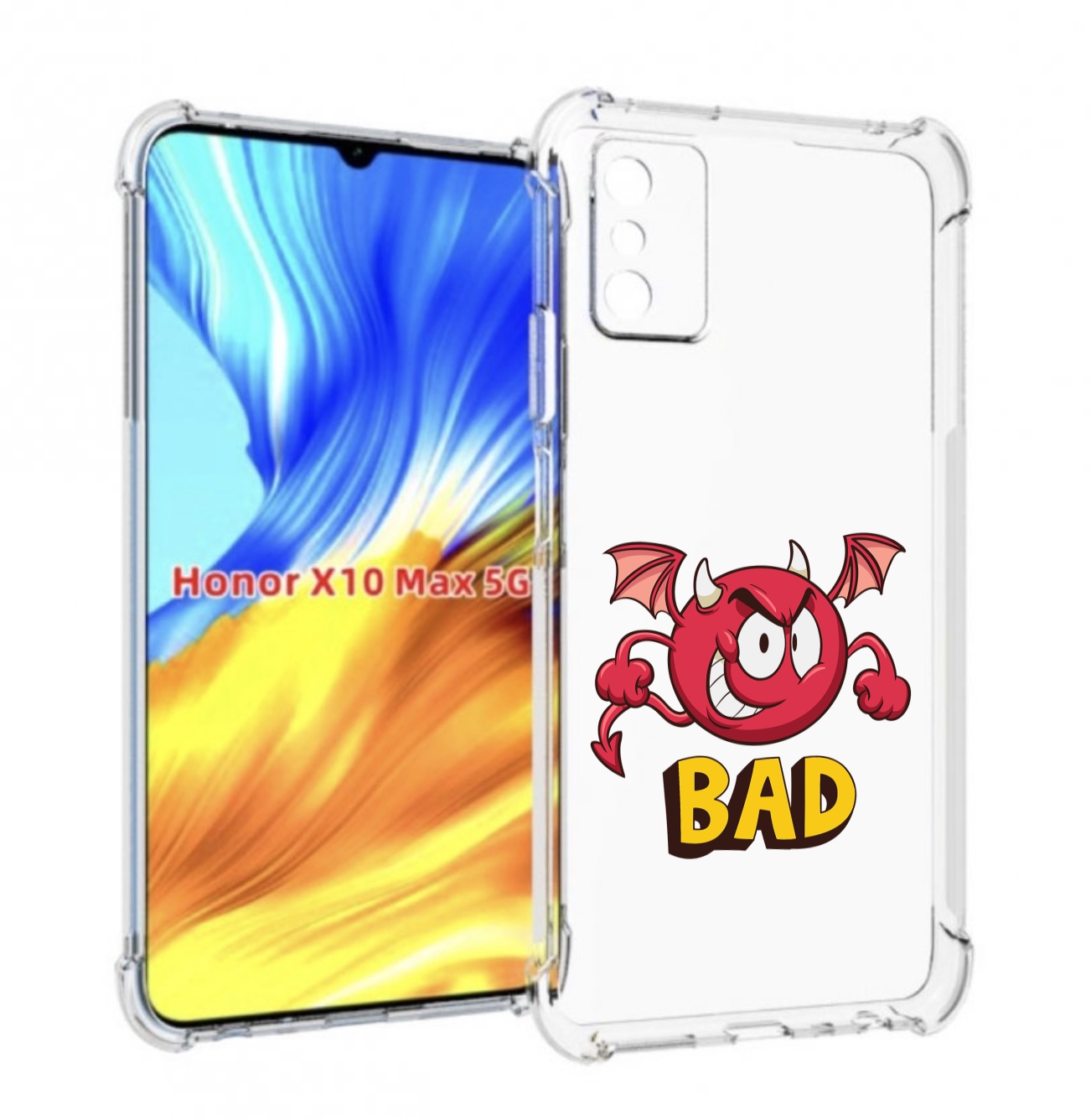 

Чехол MyPads плохой для Honor X10 Max, Прозрачный, Tocco