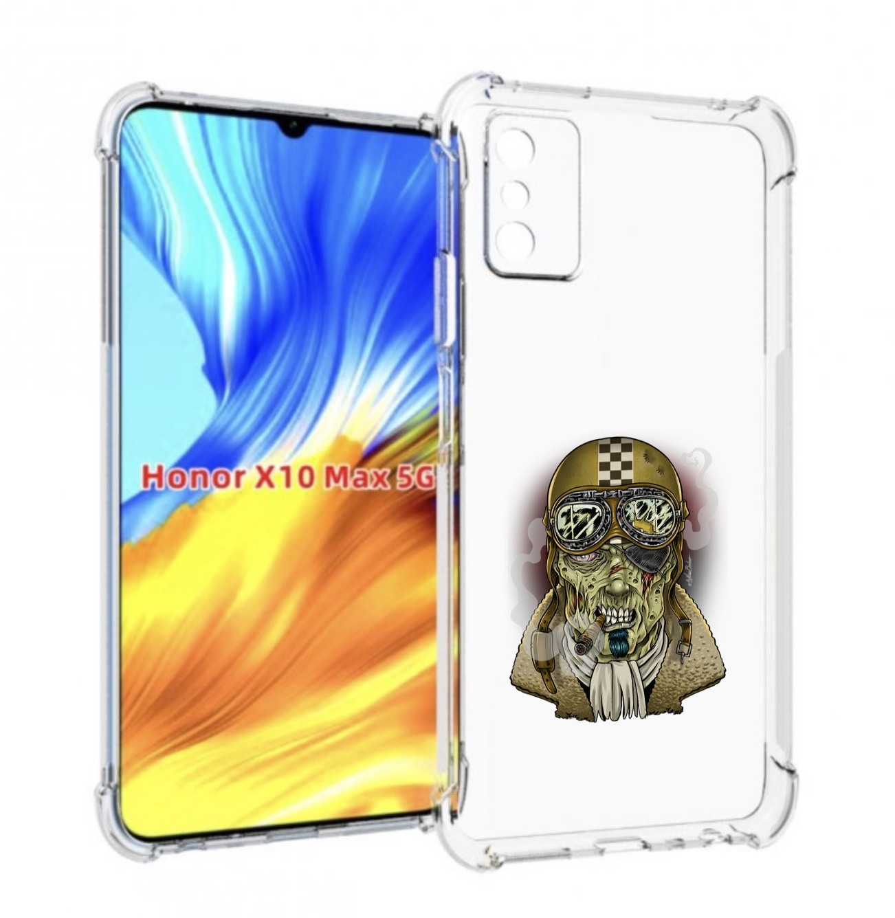 

Чехол MyPads военный зомби для Honor X10 Max, Прозрачный, Tocco