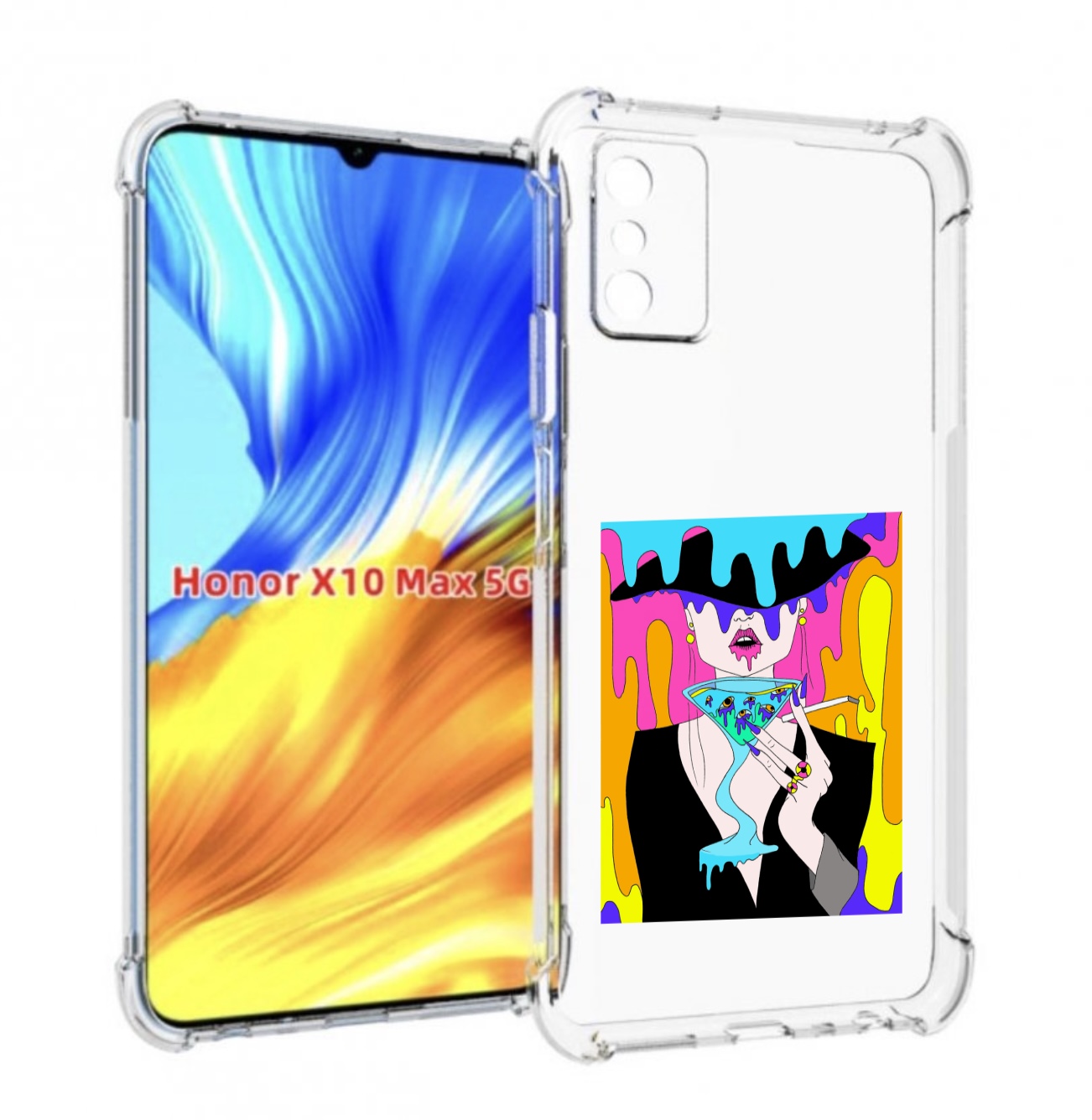 

Чехол MyPads плавленая девушка акварель женский для Honor X10 Max, Прозрачный, Tocco