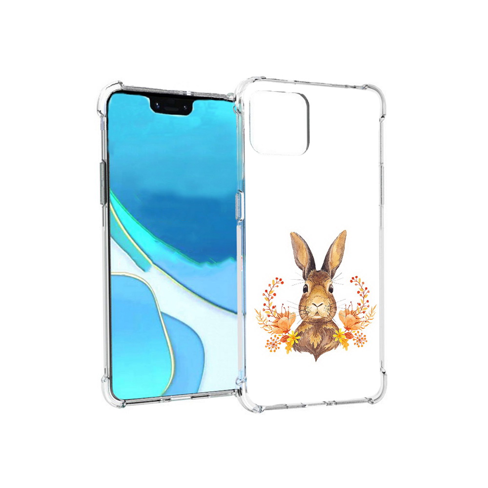 

Чехол MyPads Tocco для Google Pixel 4 XL зайка в цветах, Прозрачный, Tocco