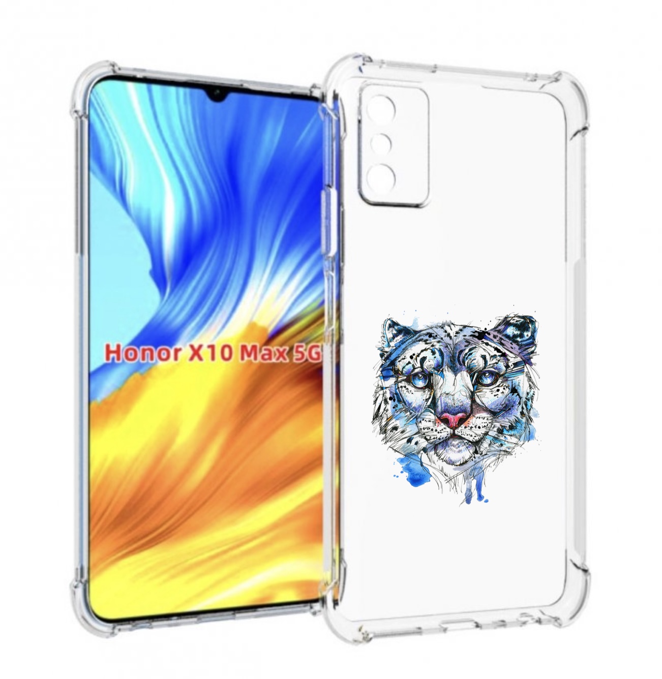

Чехол MyPads водяной тигр для Honor X10 Max, Прозрачный, Tocco