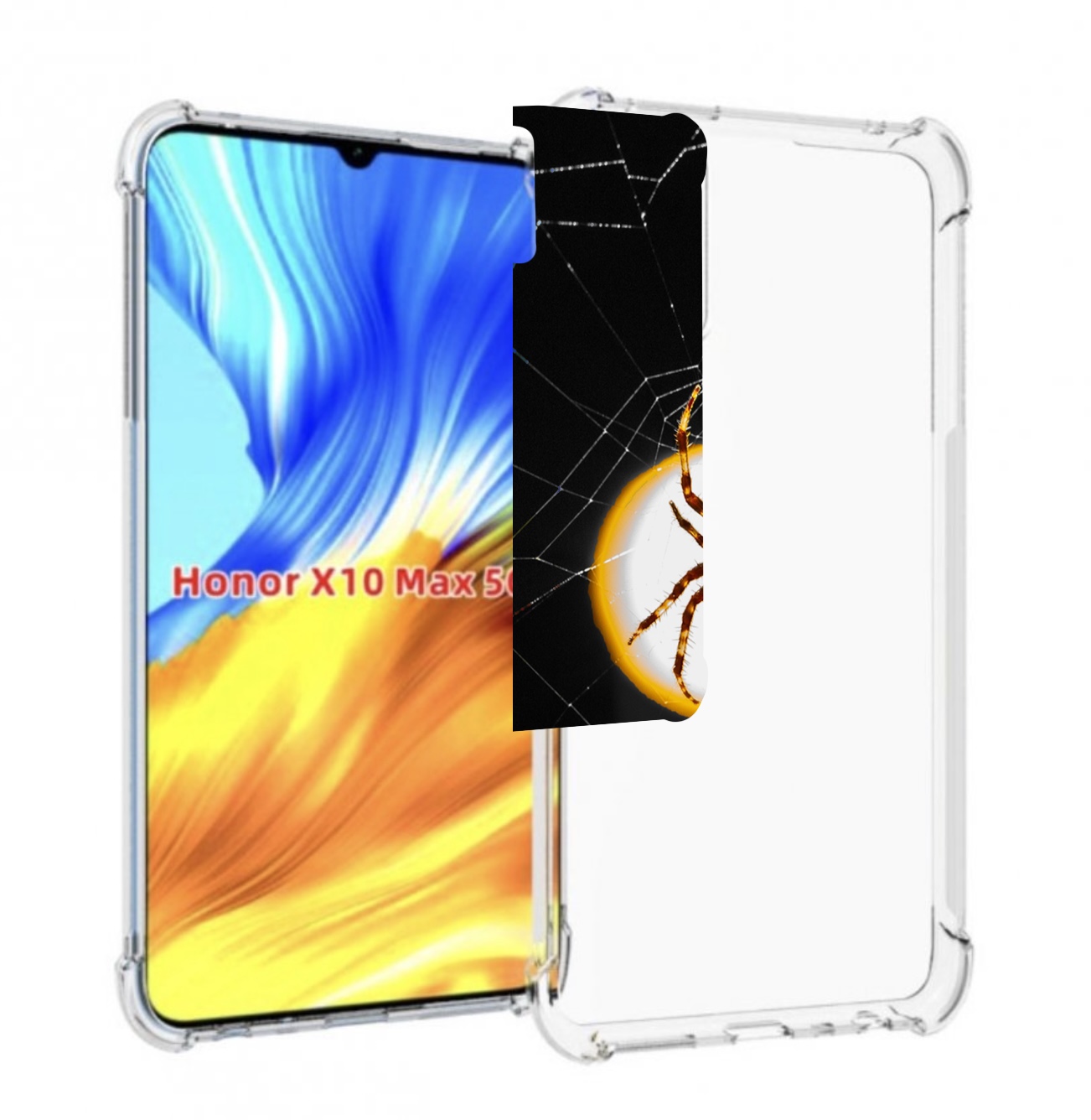 

Чехол MyPads паук-с-паутинкой для Honor X10 Max, Прозрачный, Tocco