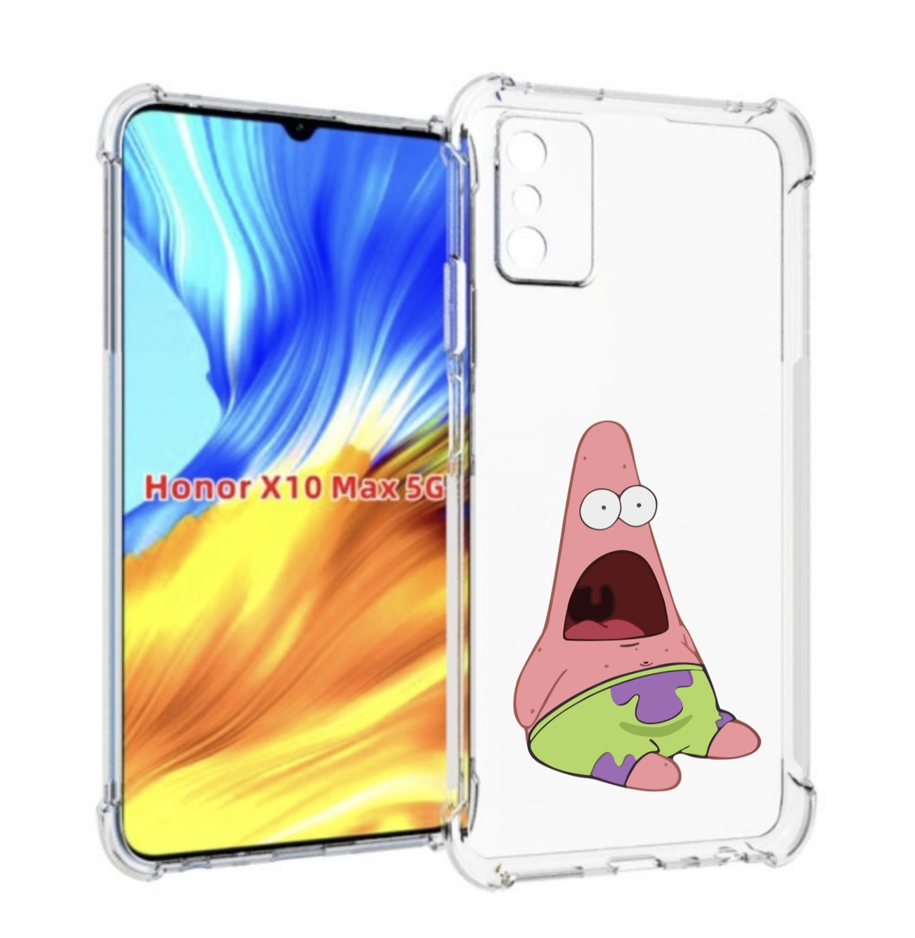 

Чехол MyPads патрик-в-шоке детский для Honor X10 Max, Прозрачный, Tocco