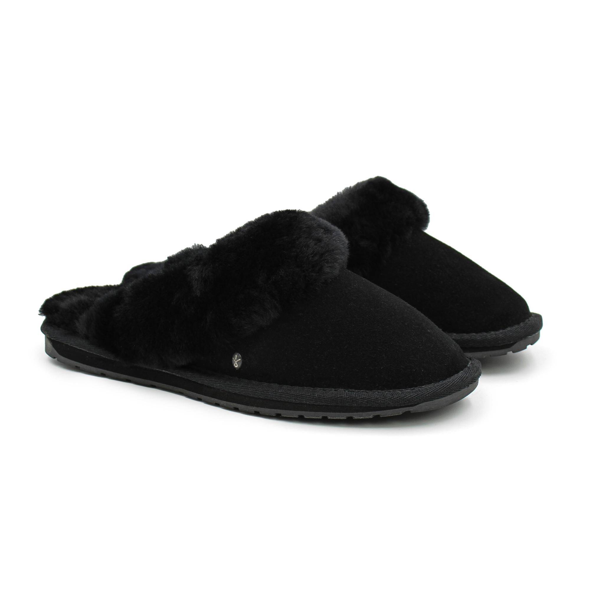 

Тапочки женские Emu Australia Jolie W10015 черные 39 EU, Черный, Jolie W10015