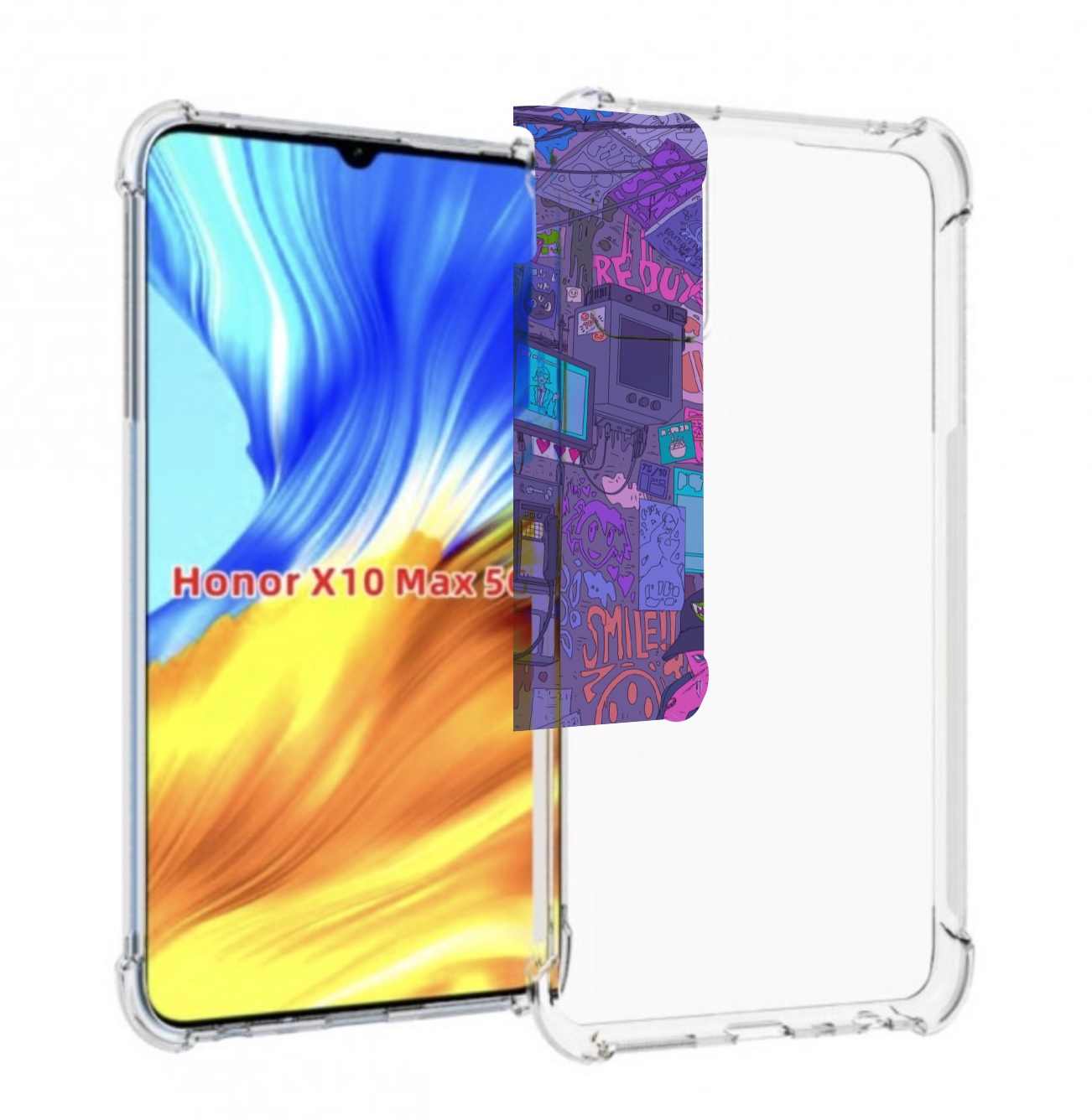 

Чехол MyPads парень в подъезде мультик для Honor X10 Max, Прозрачный, Tocco