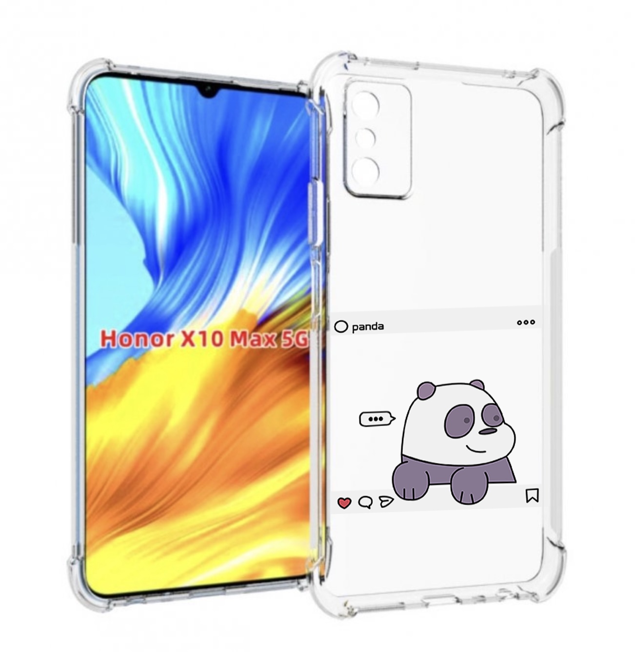 

Чехол MyPads пандочка-фотка для Honor X10 Max, Прозрачный, Tocco