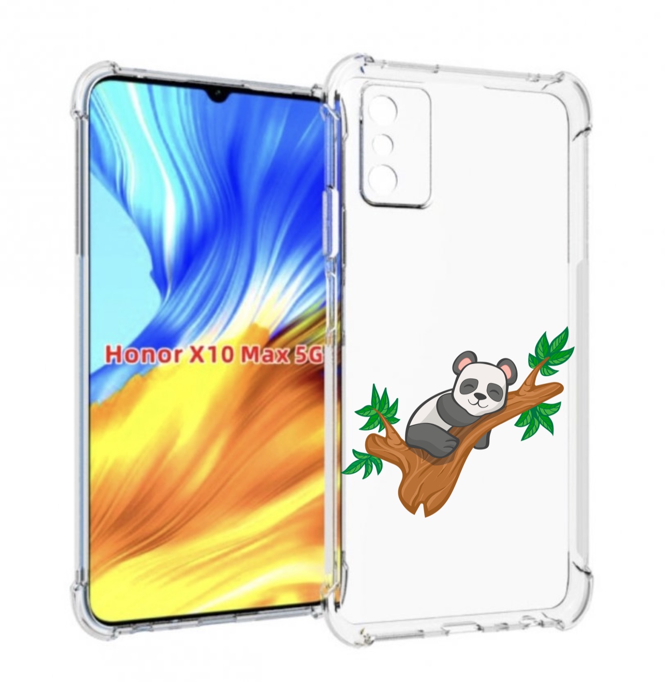 

Чехол MyPads панда-на-деревце для Honor X10 Max, Прозрачный, Tocco