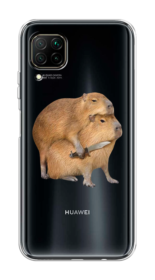 

Чехол на Huawei P40 Lite/Nova 6 SE/Nova 7i "Капибара с ножом", Бежевый, 611850-1