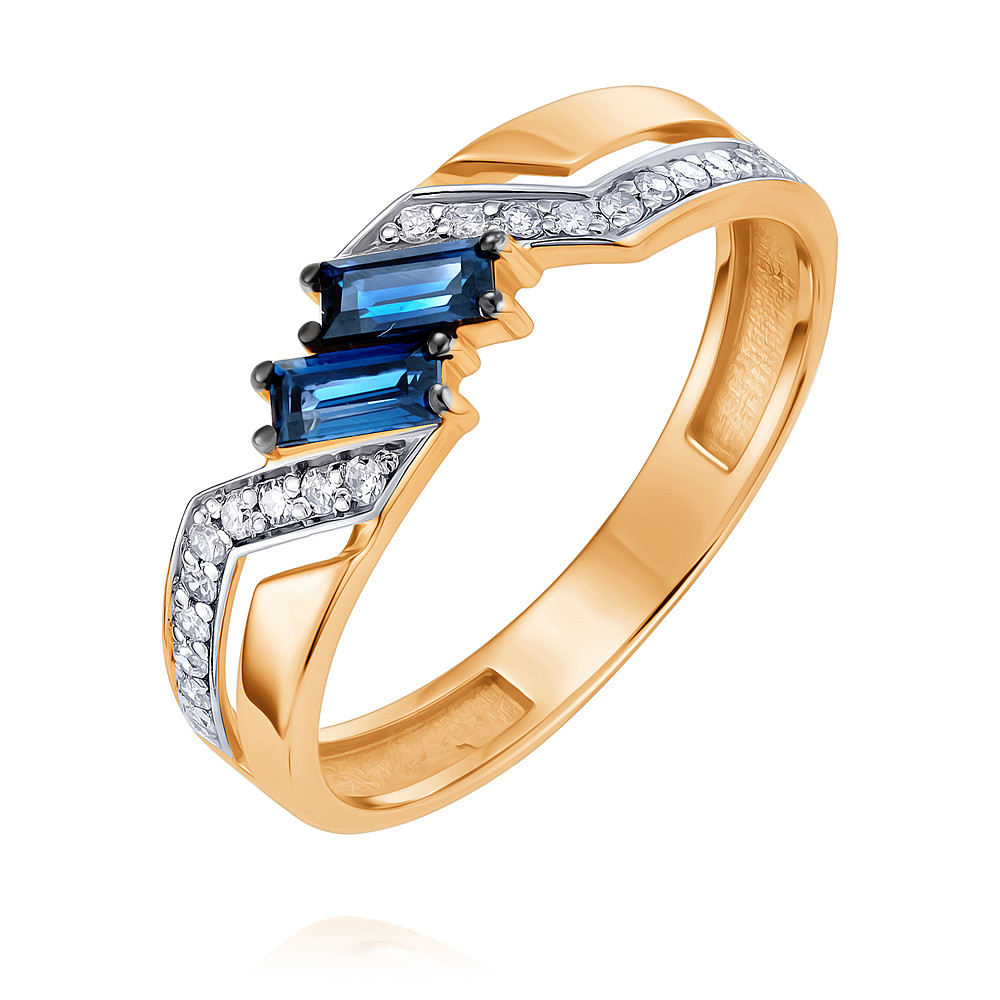 

Кольцо из красного золота с бриллиантом/сапфиром р. , ADAMAS 1424218/01-А50ДЧ-432, 1424218/01-А50ДЧ-432