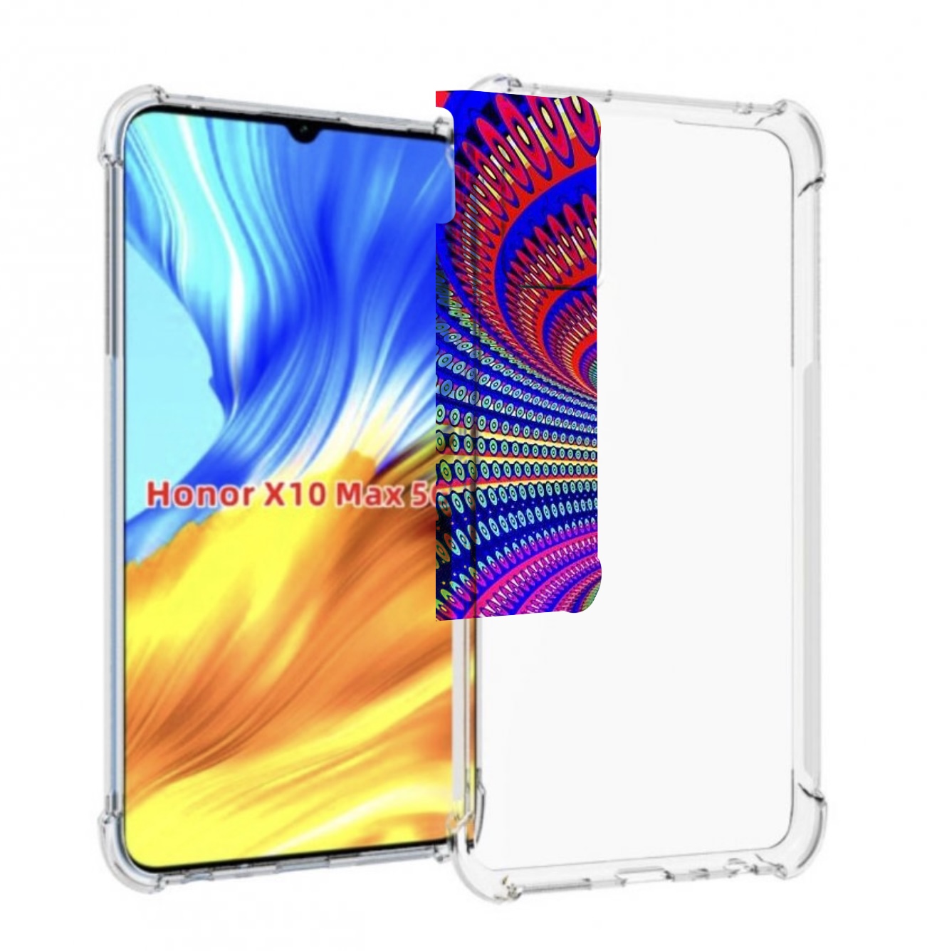 

Чехол MyPads оптическая иллюзия для Honor X10 Max, Прозрачный, Tocco