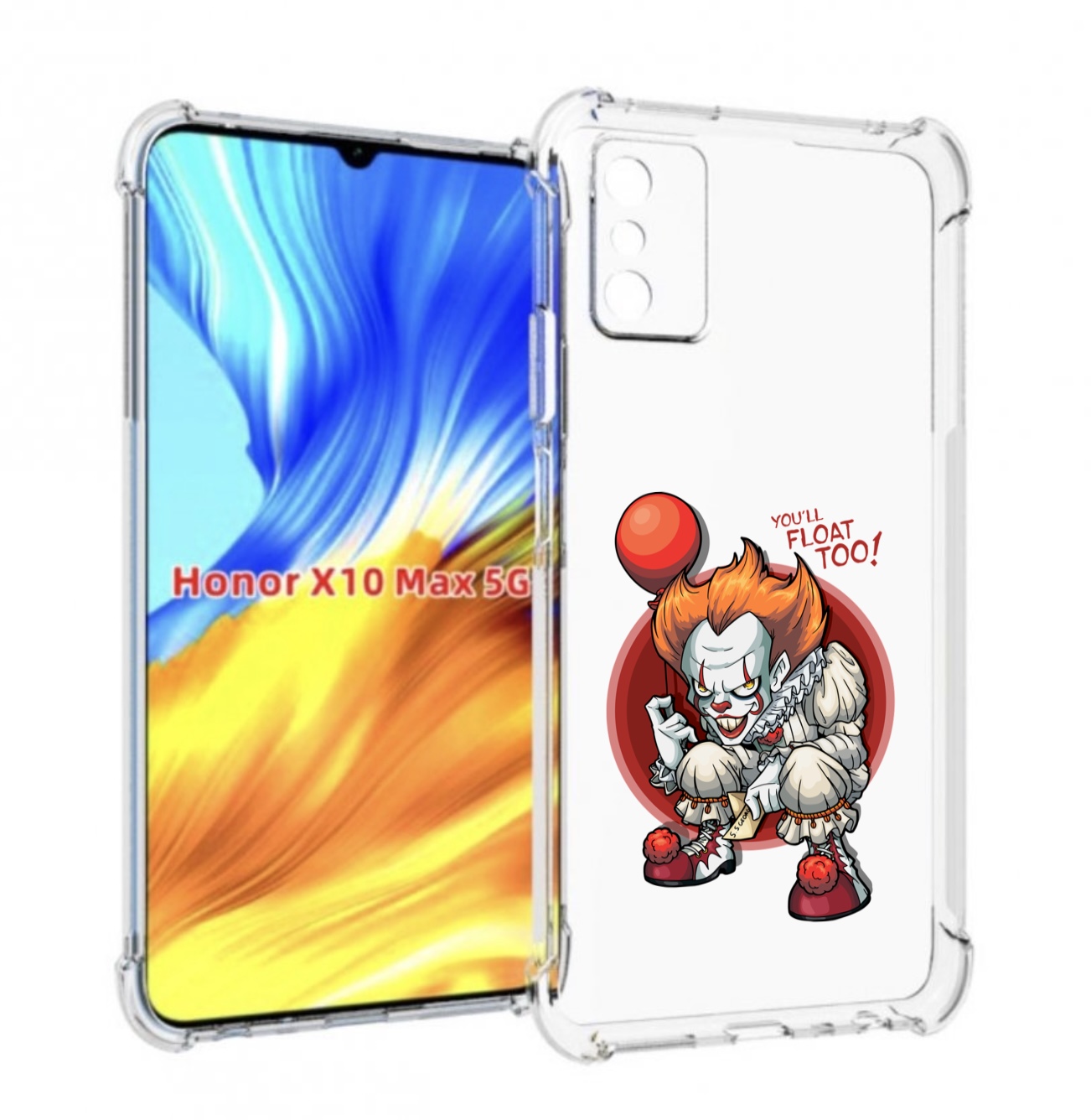 

Чехол MyPads одетый-клоун для Honor X10 Max, Прозрачный, Tocco