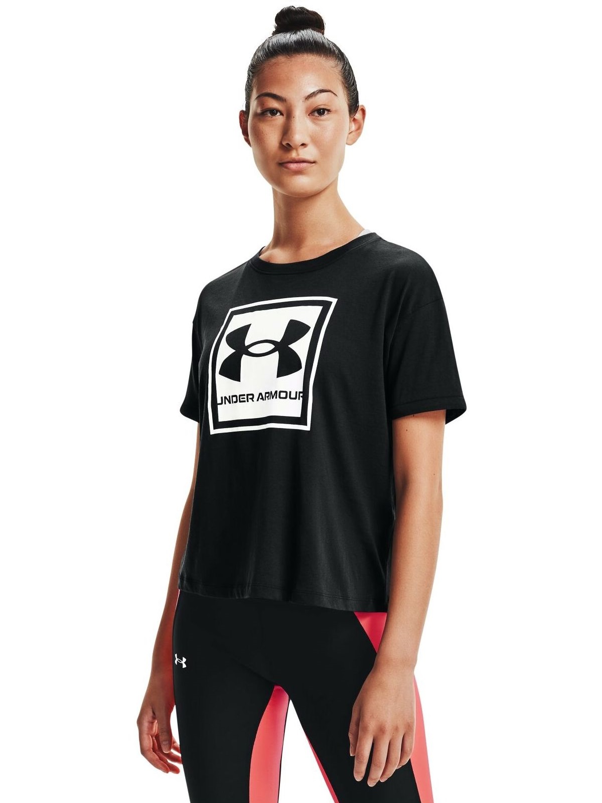 

Футболка женская Under Armour Live Glow Graphic Tee-BLK черная XS, Live Glow Graphic Tee-BLK