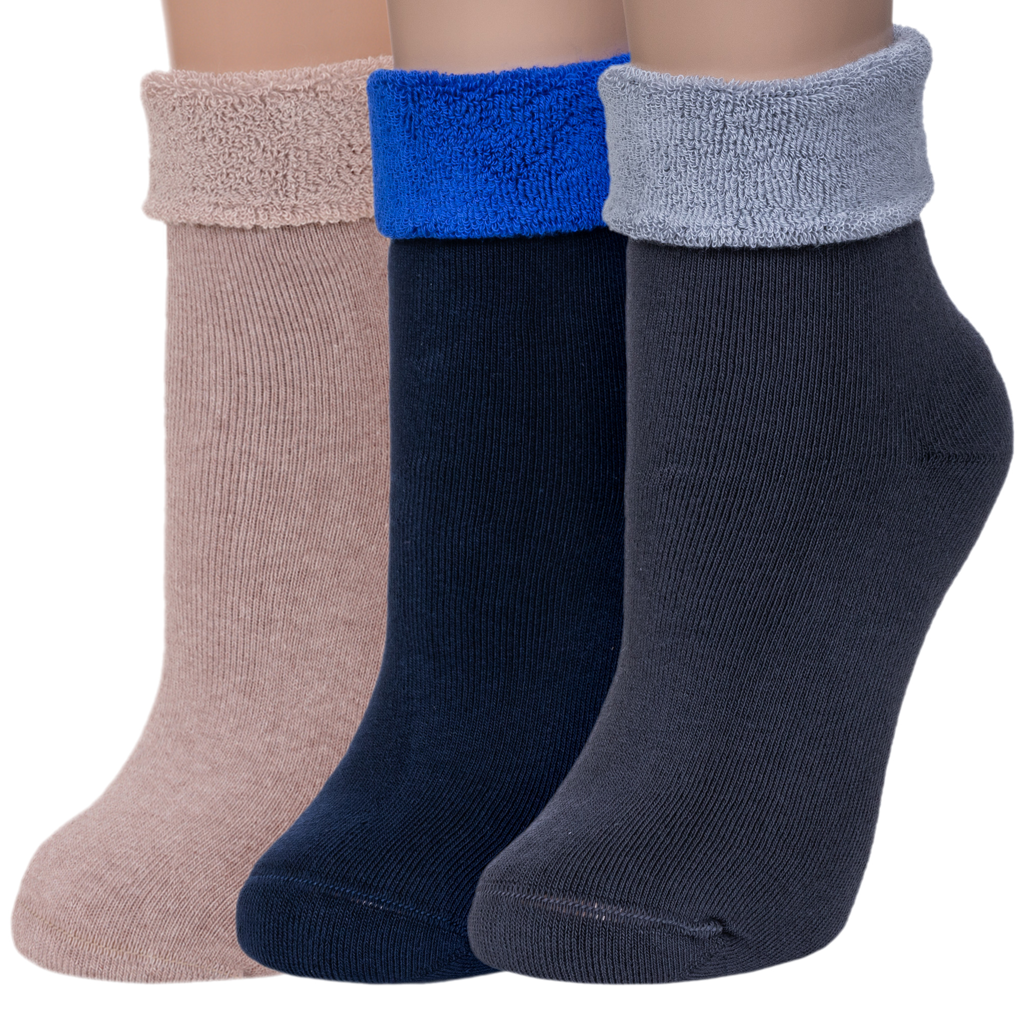 

Комплект носков женских Rusocks 3-Ж-2331 бежевых; синих; серых 23-25, Бежевый;синий;серый, 3-Ж-2331
